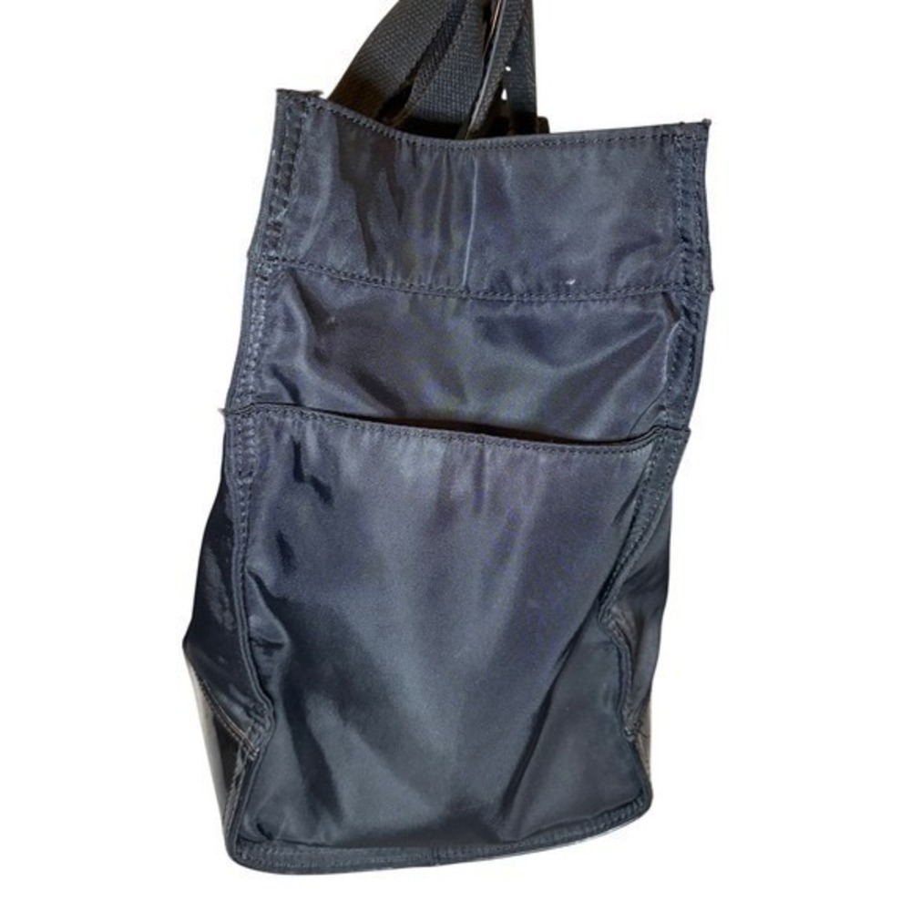 Tory Burch Black Nylon Patent Leather Trim Lightweight Everyday Tote Bag - Picture 16 of 16